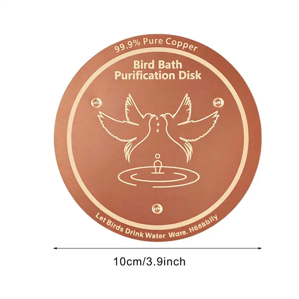Bird Bath Copper Birdbath Purifier Triple-point Support Disk Zpaxo Red