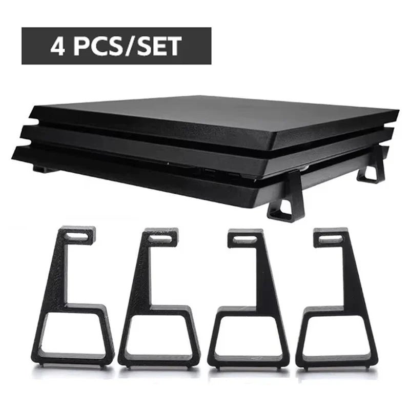4pcs Cooling Horizontal Holder For PS4 Slim /PS4 Pro Feet Stand Game Machine Cooling Anti-Slip Bracket For PS4 Console Accessory Zpaxo