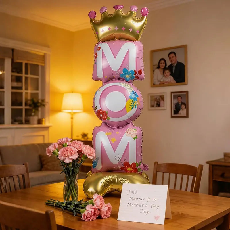 Happy Mother's Day Balloons Eye-catching Standing Decor Home Party