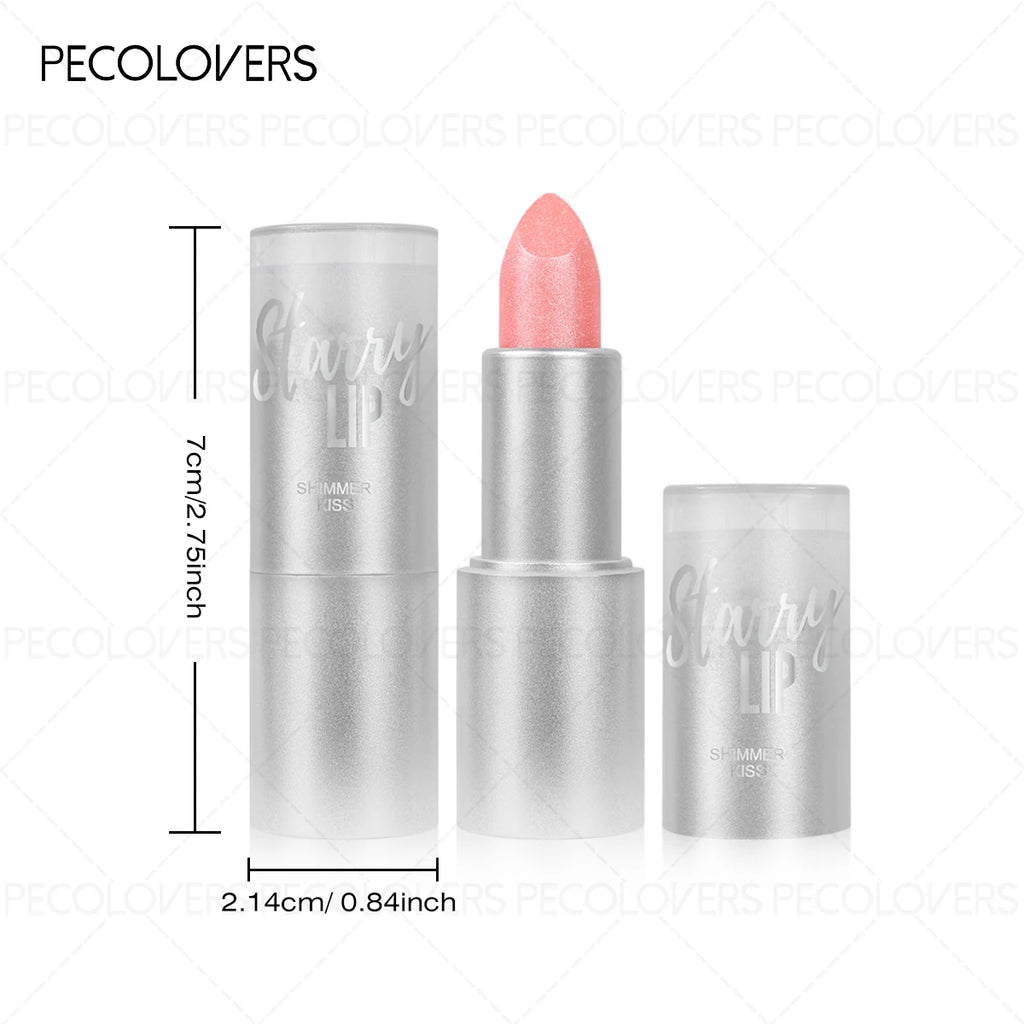 Shimmer Metallic Lip Gloss Lipstick,Shiny Lip Gloss,Hydrating, Long-Lasting, Non-Sticky,Lipstick Zpaxo