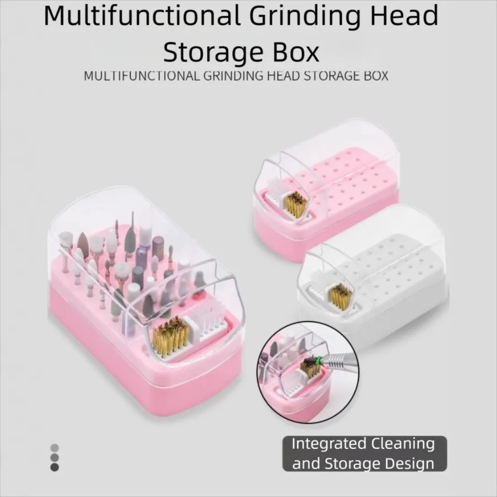 New 30 Holes Nail Drill Bits Organizer Box Acrylic Nail Salon Nail Art Display Stand Nail Art Drill Bit Holder Home Nail Art Zpaxo