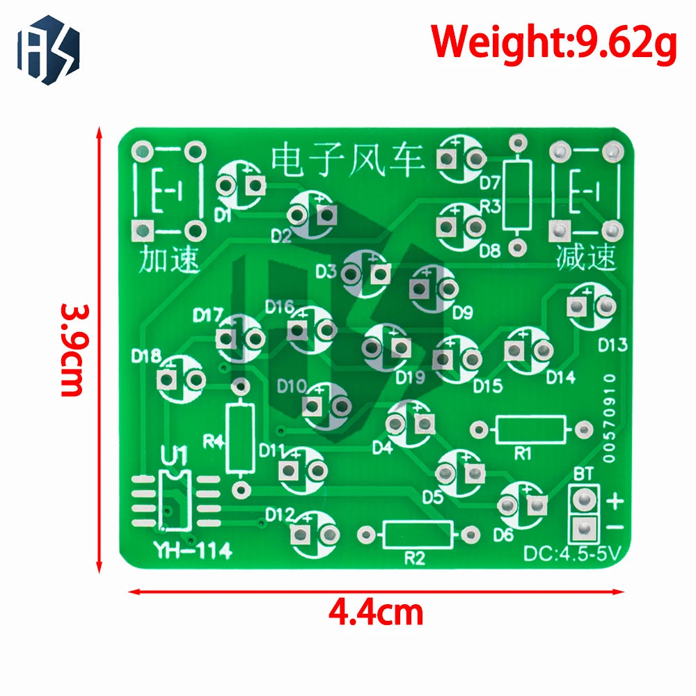 DIY Electronic Windmill DC 5V Funny Practice Adjustable Speed MCU Zpaxo