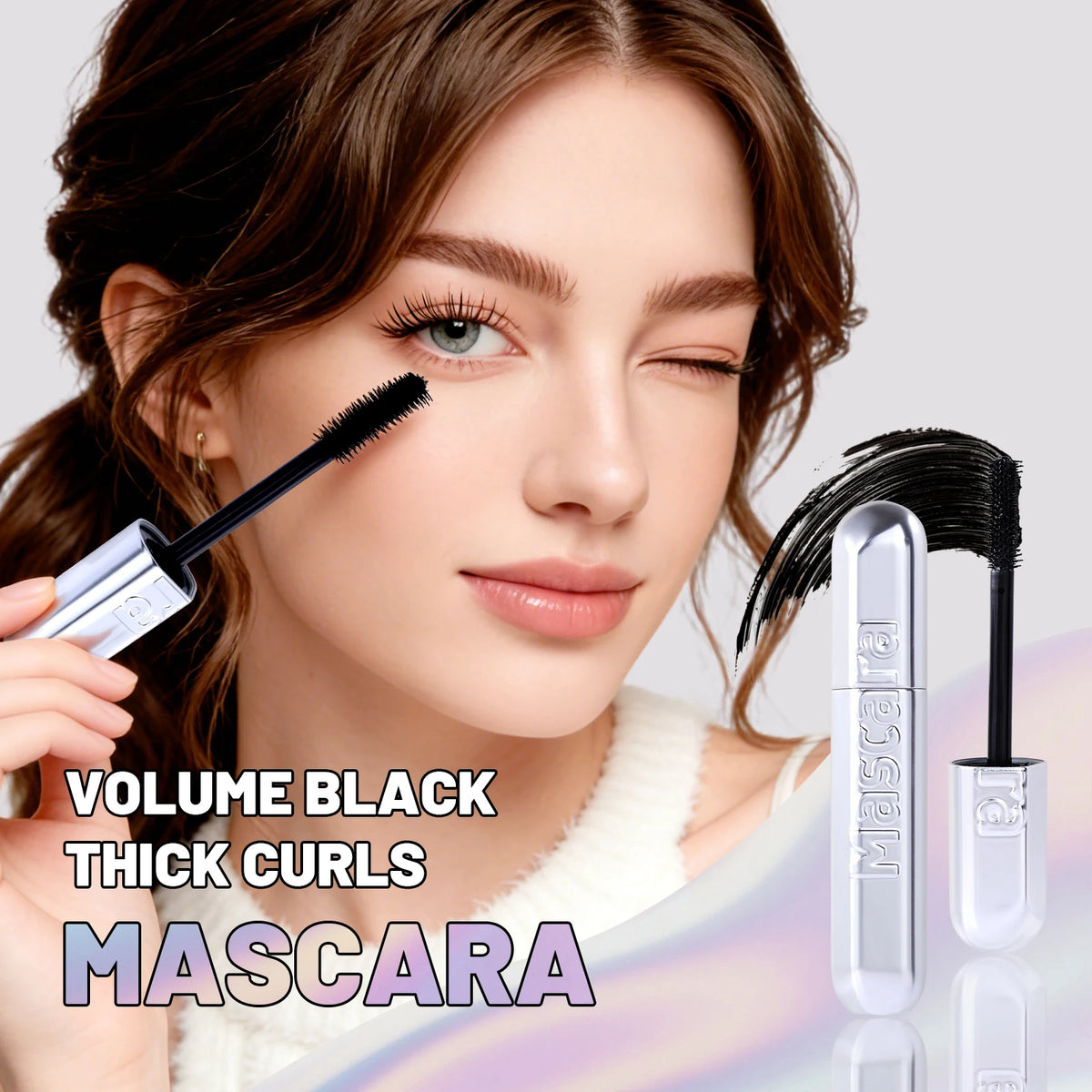 Waterproof Mascara Long Curly Long-lasting Silky Smooth Natural Zpaxo