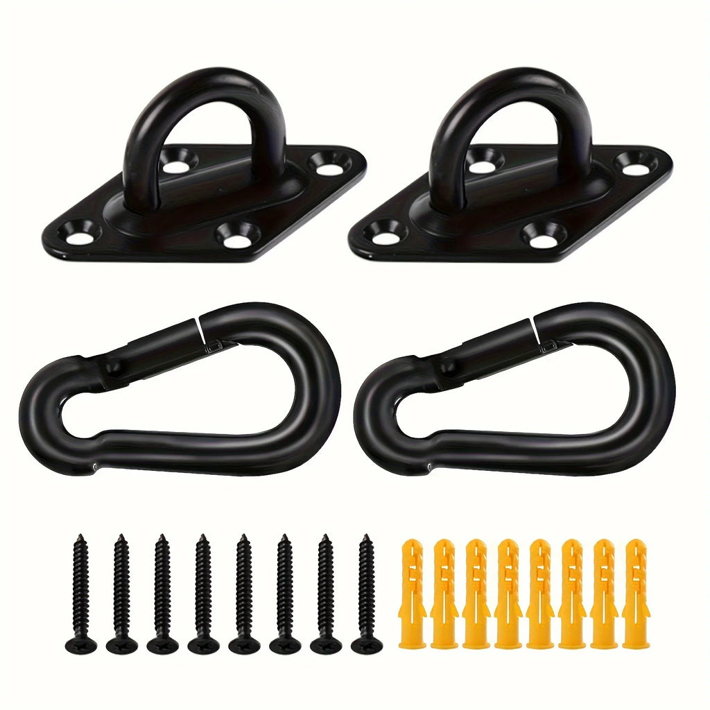 4-Pack Sandbag Hooks 304 Stainless Steel Heavy-Duty U-shaped Large Load-bearing Rust-proof Outdoor Diamond Eye Plate Hardware Zpaxo