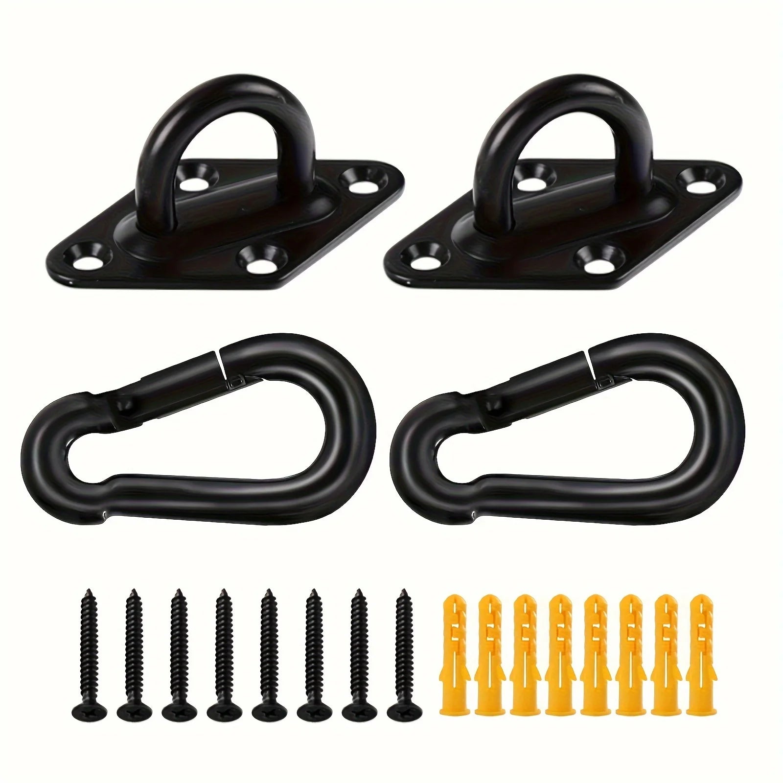 4-Pack Sandbag Hooks 304 Stainless Steel Heavy-Duty U-shaped Large Load-bearing Rust-proof Outdoor Diamond Eye Plate Hardware Zpaxo