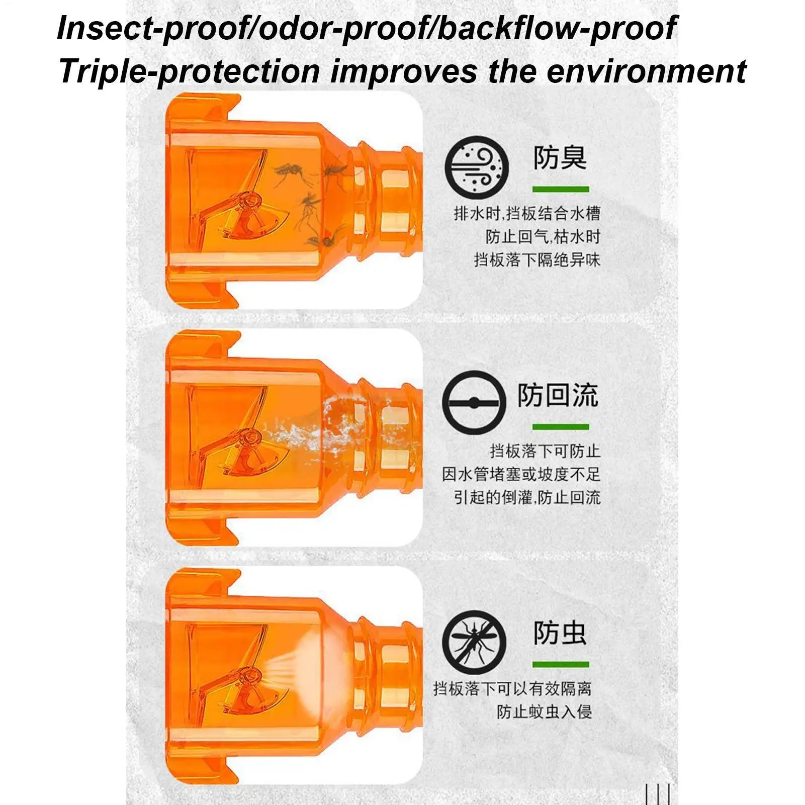 AC Drain Three Proof Valve Anti Backflow One Way Check Odor Insect