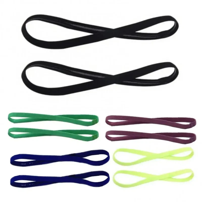 5-Pack Candy Color Anti-Slip Elastic Sports Headbands | Yoga & Run