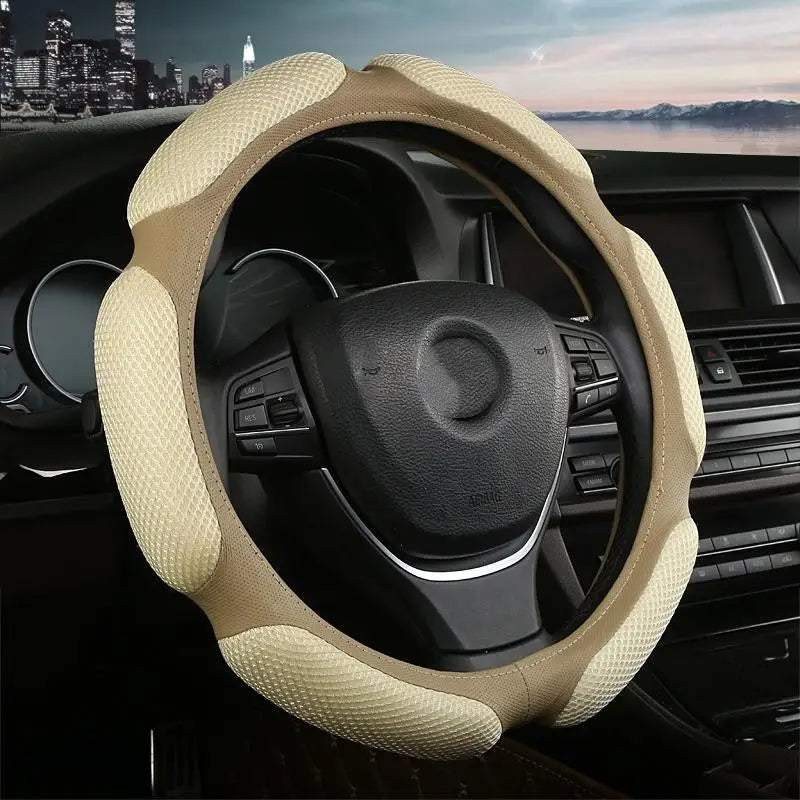 ZOHMYIY 38cm Universal Steering Wheel Cover | Cloth Car Interior