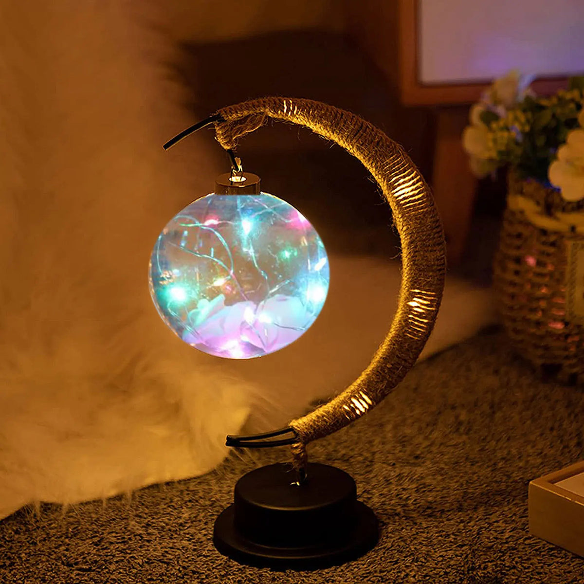 Ramadan Desk Lamp Led Moon Decoration Home Metal Kareem Light Eid Zpaxo Moon Lamp H