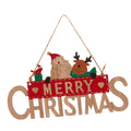Merry Christmas Wooden Door Sign – Farmhouse Hanging Plaque Christmas Wall Plaque Zpaxo Style C