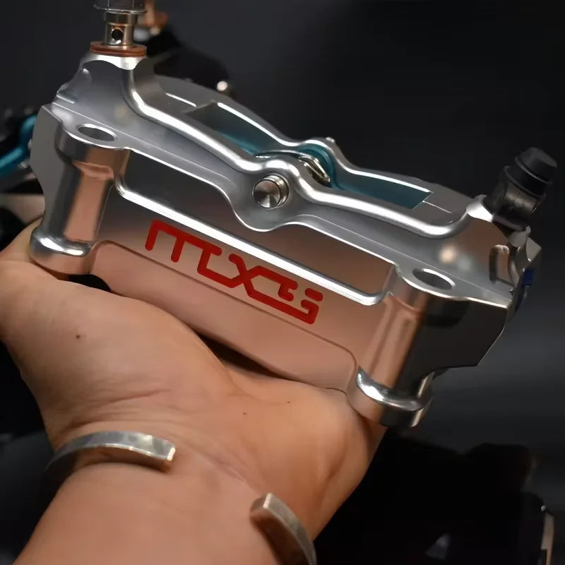 MXS GP4 Four-Piston CNC Motorcycle Brake Calipers | 100mm Universal