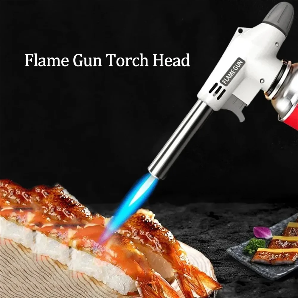 1set Picnic Barbecue Baking Cassette Stove Double-tube Spray Gun All-copper Flame Outdoor Barbecue Igniter Welding Gun Nozzle Zpaxo 920