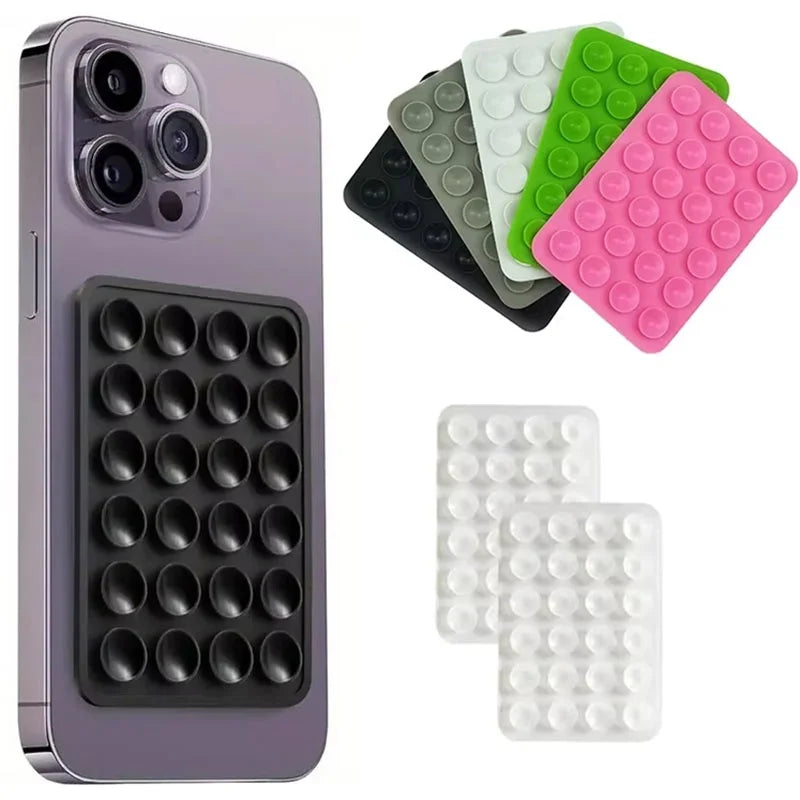 Suction Phone Holder Cup Stand Square Silicone Single-sided Anti-slip