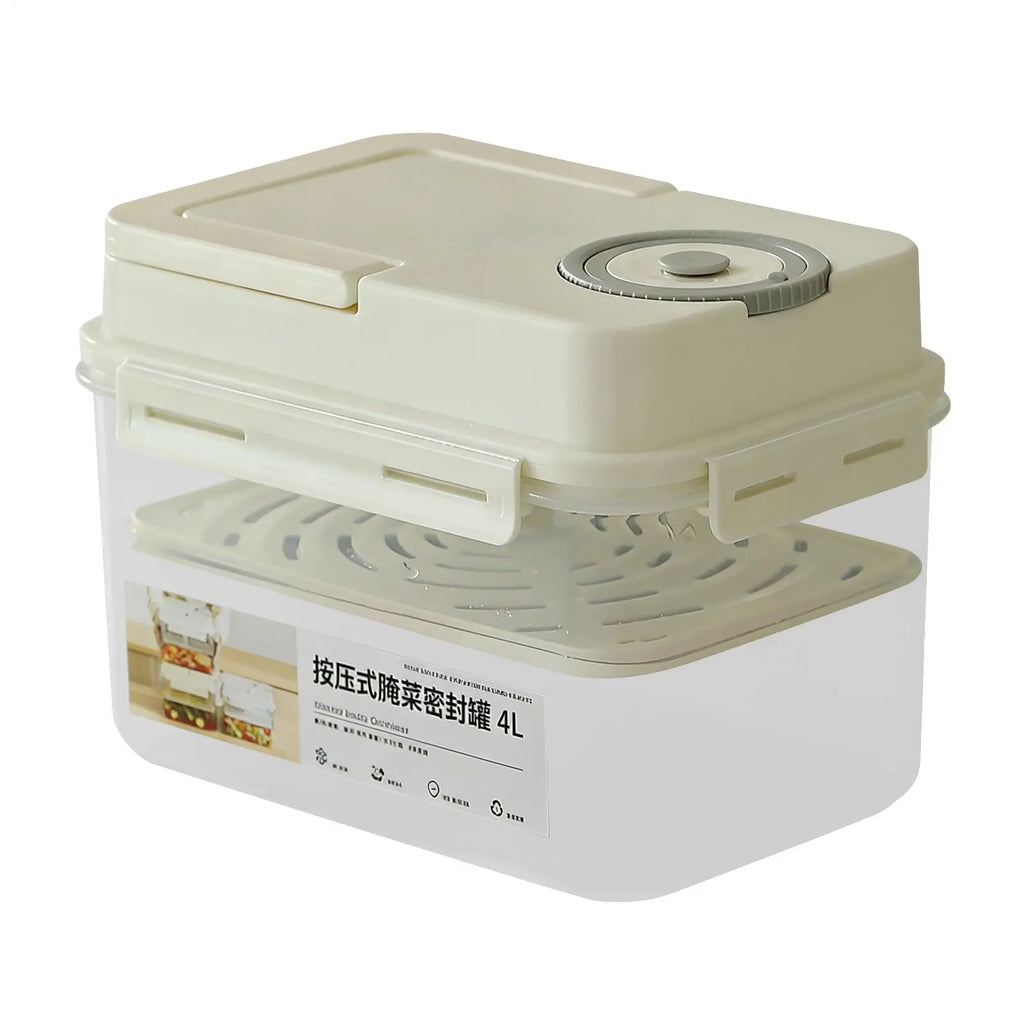4L Airtight Pickle Fermentation Container with Press Plate Fermentation Container Zpaxo