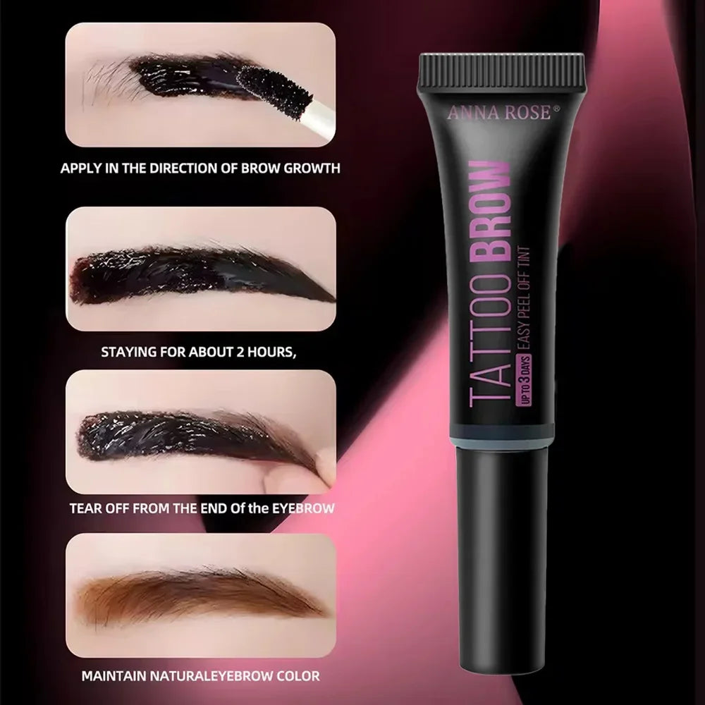 Eyebrow tattoo, peelable dye for eyebrow application, waterproof eyebrow dye, eyebrow-enhancing gel makeup, beauty tools Zpaxo
