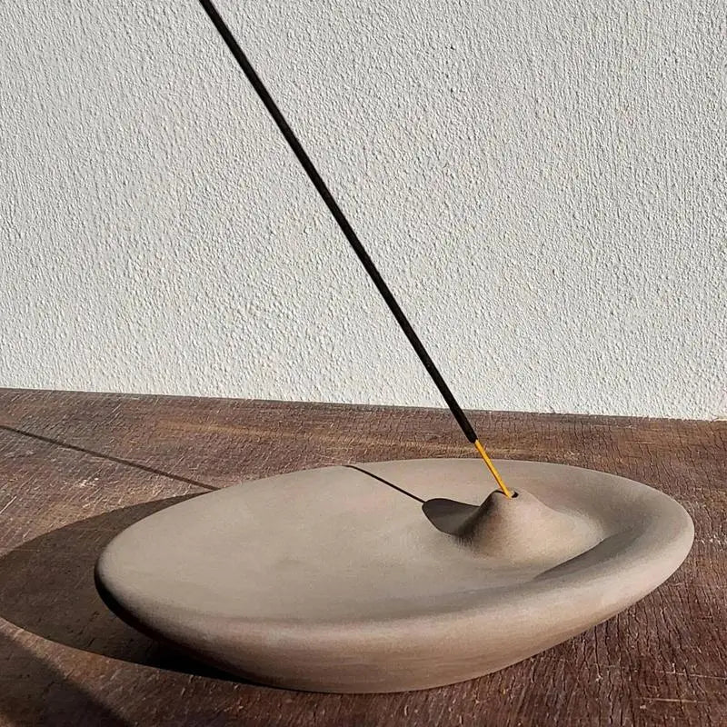 Incense Holder Ceramic Home Decor Burner Tray Decorative Smudge Bowl