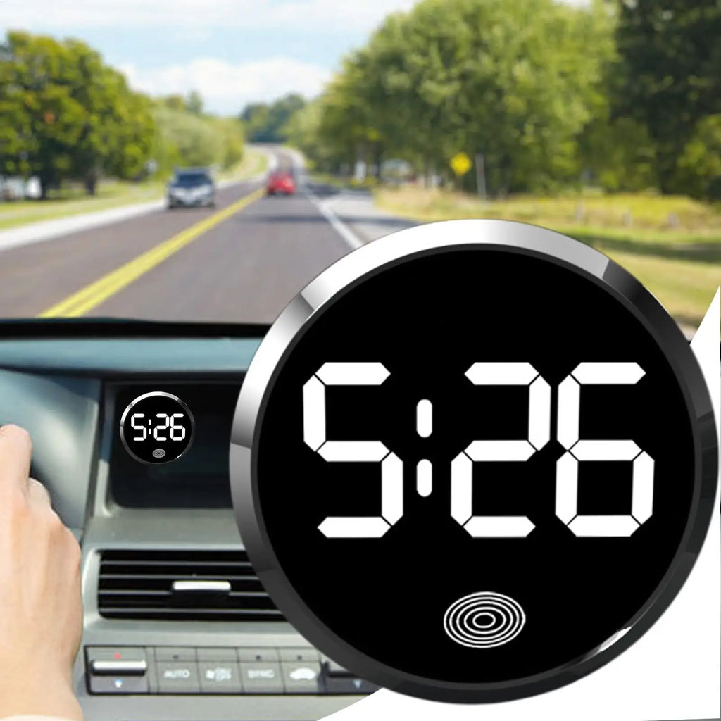 Fashionable Car LED Clock Touch-control Dashboard Watch Display Light