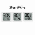 Rechargeable Digital Thermometer Hygrometer Indoor LCD Electronic Monitor High-precision Intelligent Digital Thermometer Zpaxo 3PCS-White