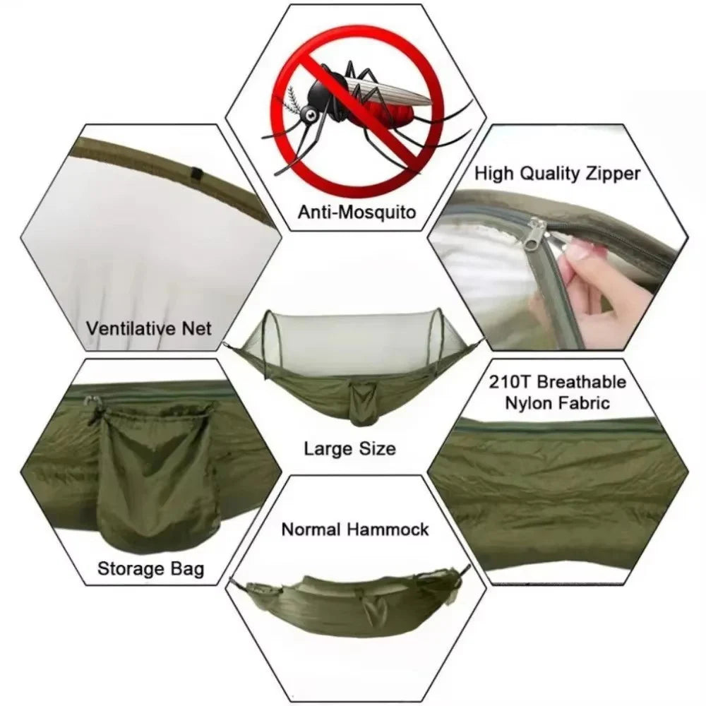 Outdoor Camping Hammock Mosquito Net Lightweight Hanging Hammocks Zpaxo