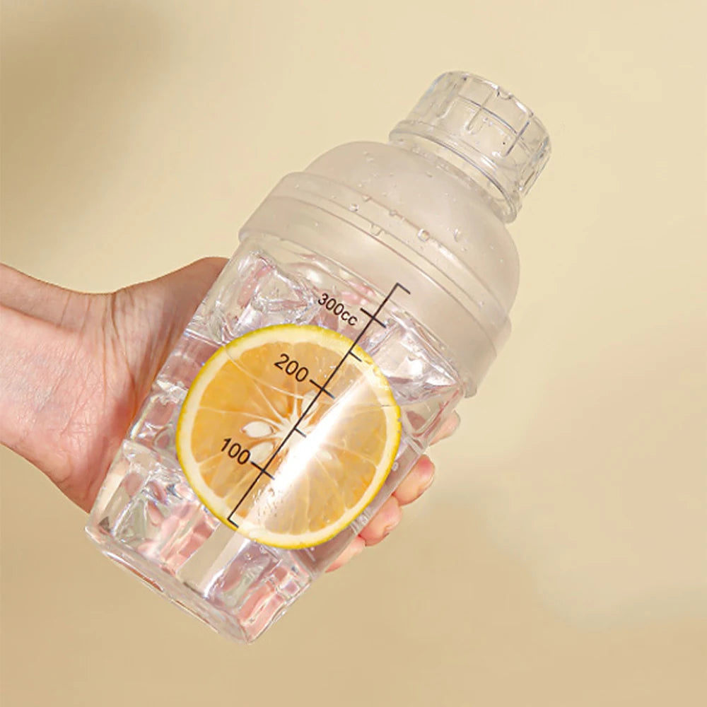 Plastic Cocktail Shaker Martini Hand Shaker Cup with Scales 350ml/530ml/700ml/1000ml Milk Tea Wine Drink Shaker Mixer Bar Tool Zpaxo