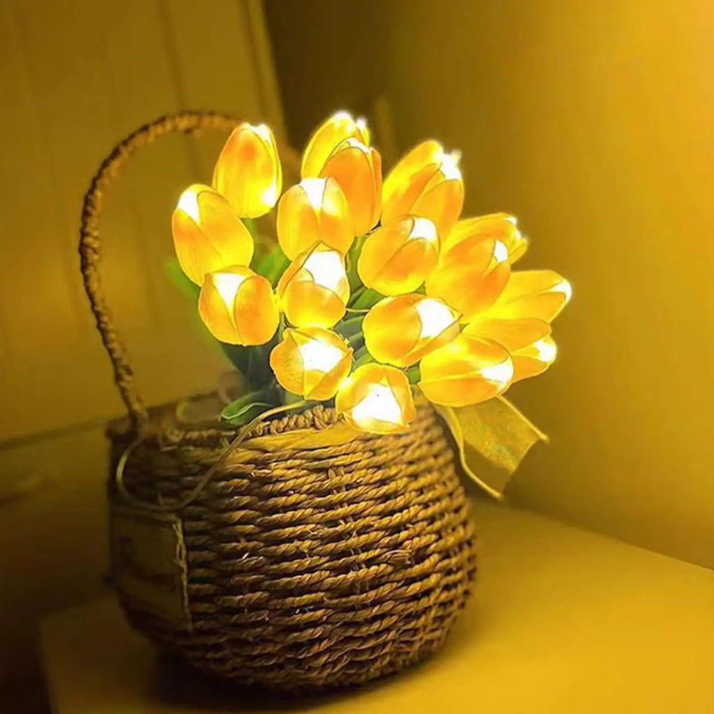 Lighted Artificial Flowers 10 Home Decoration Faux Flower Lights