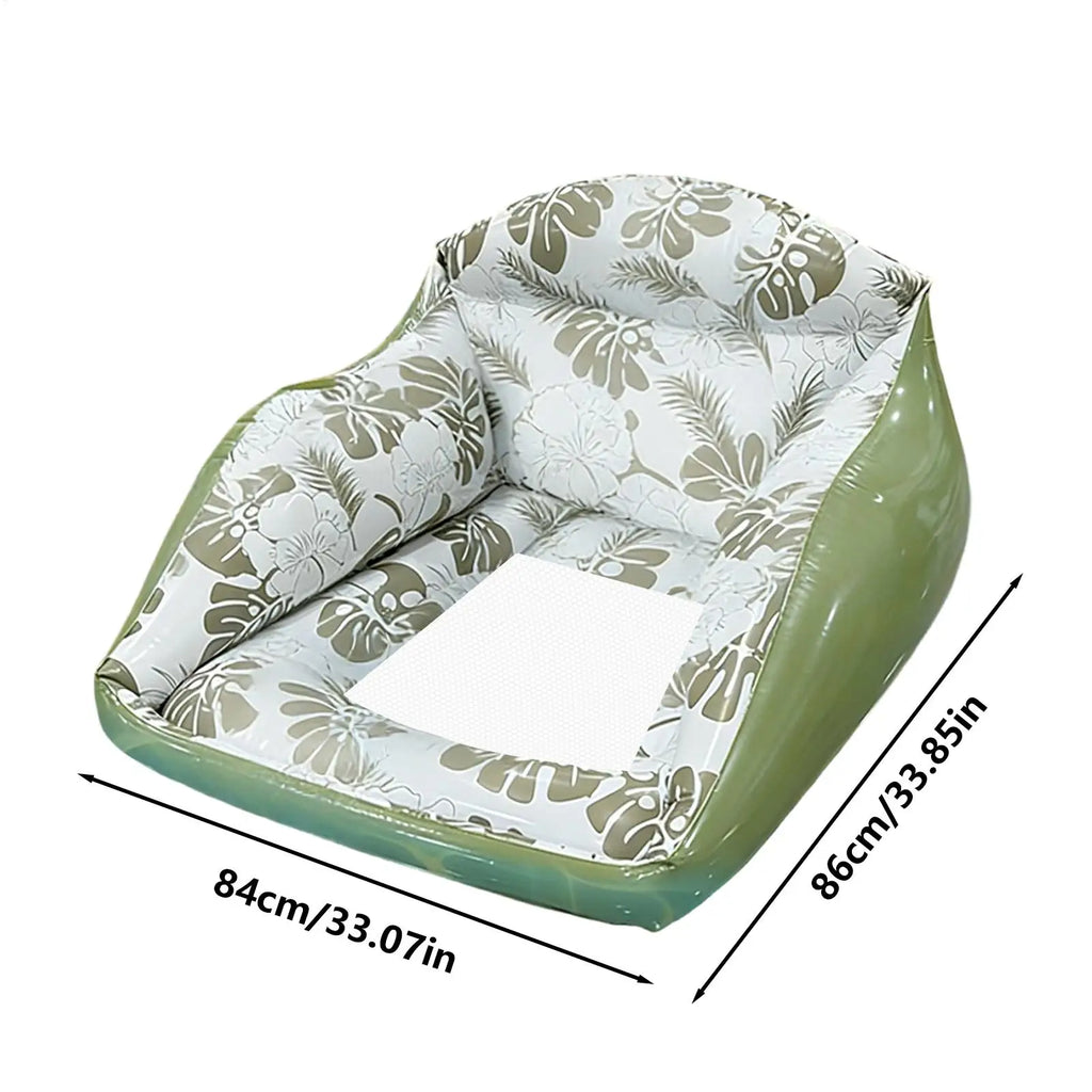 Pool Rafts Adults Inflatable Lounger Ergonomic Headrest Floating