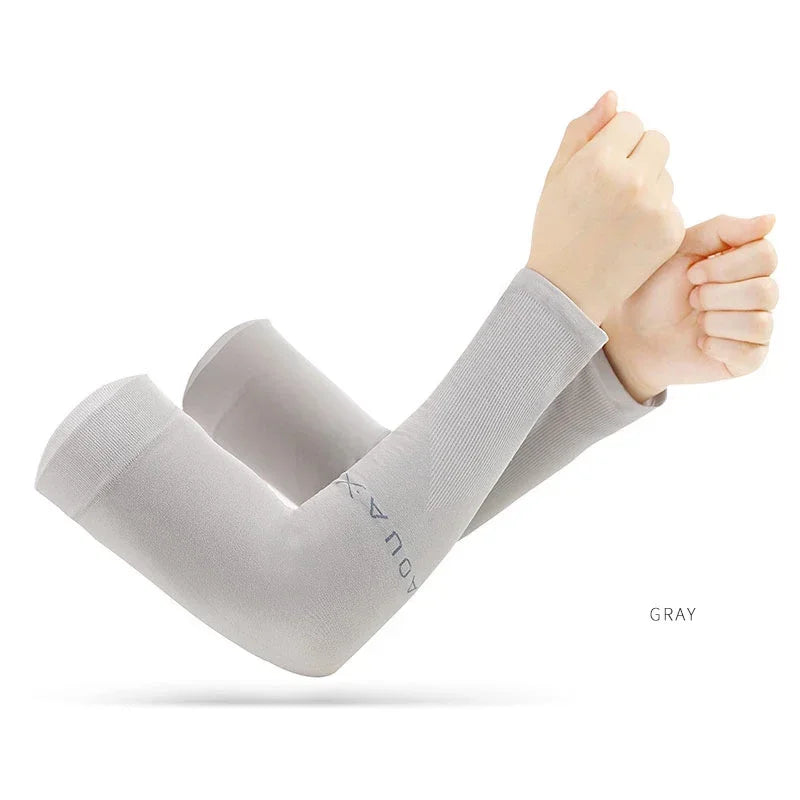 Cycling Anti-UV Arm Covers Men Women Fingerless Gloves Summer Sport