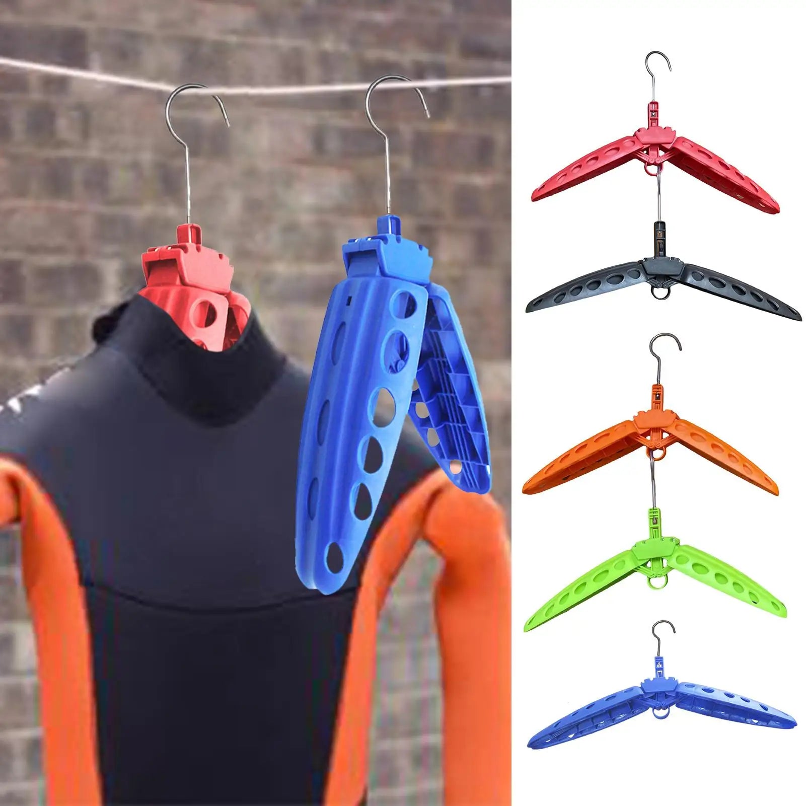 Portable Foldable Travel Wetsuit Hanger Heavy Duty Diving Suit