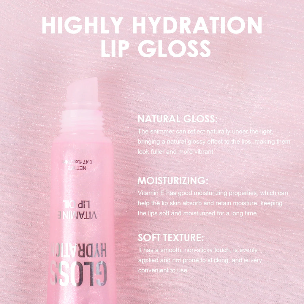 Crystal Jelly Lip Gloss Tube Moisturizing Oil Shiny Women's Makeup Zpaxo