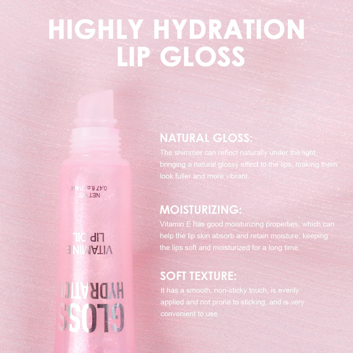 Crystal Jelly Lip Gloss Tube Lip Moisturizing Oil Shiny Lip Oil Moisturizing Women's Lip Gloss Makeup Lip Gloss Cosmetics Zpaxo
