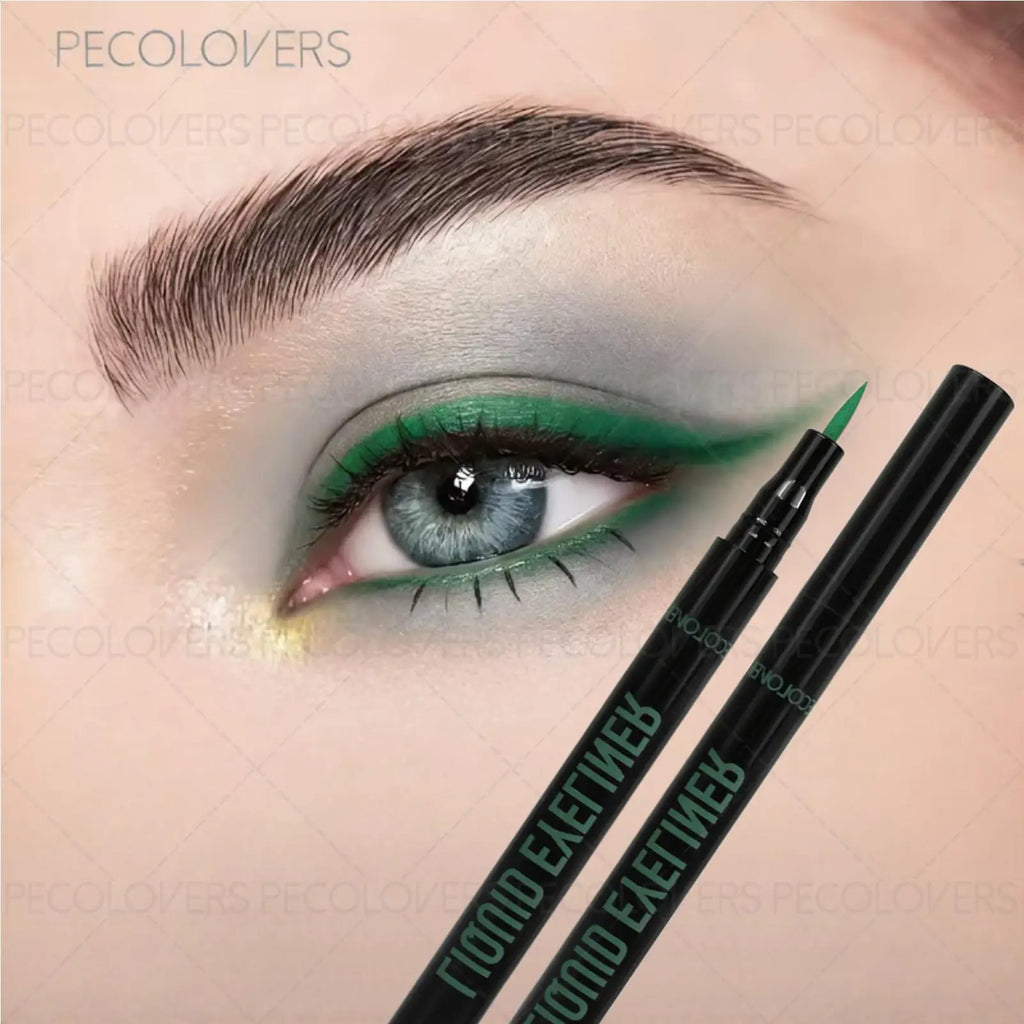 1PC Colored Liquid Eyeliner, High Rendering Eye Line, Wine Red, Forest Green, Sakura Pink, Long-Lasting Zpaxo