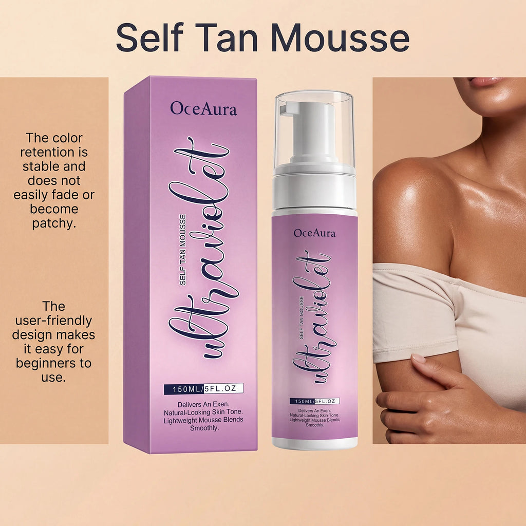 OceAura Self Tan Mousse – Sunless Tanning Foam for Body Self Tanning Mousse Zpaxo