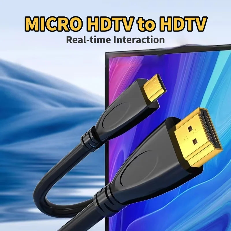 Micro HDMI HDMI1080P 1 4V Cable HDTV-Compatible HD-Compatible Zpaxo