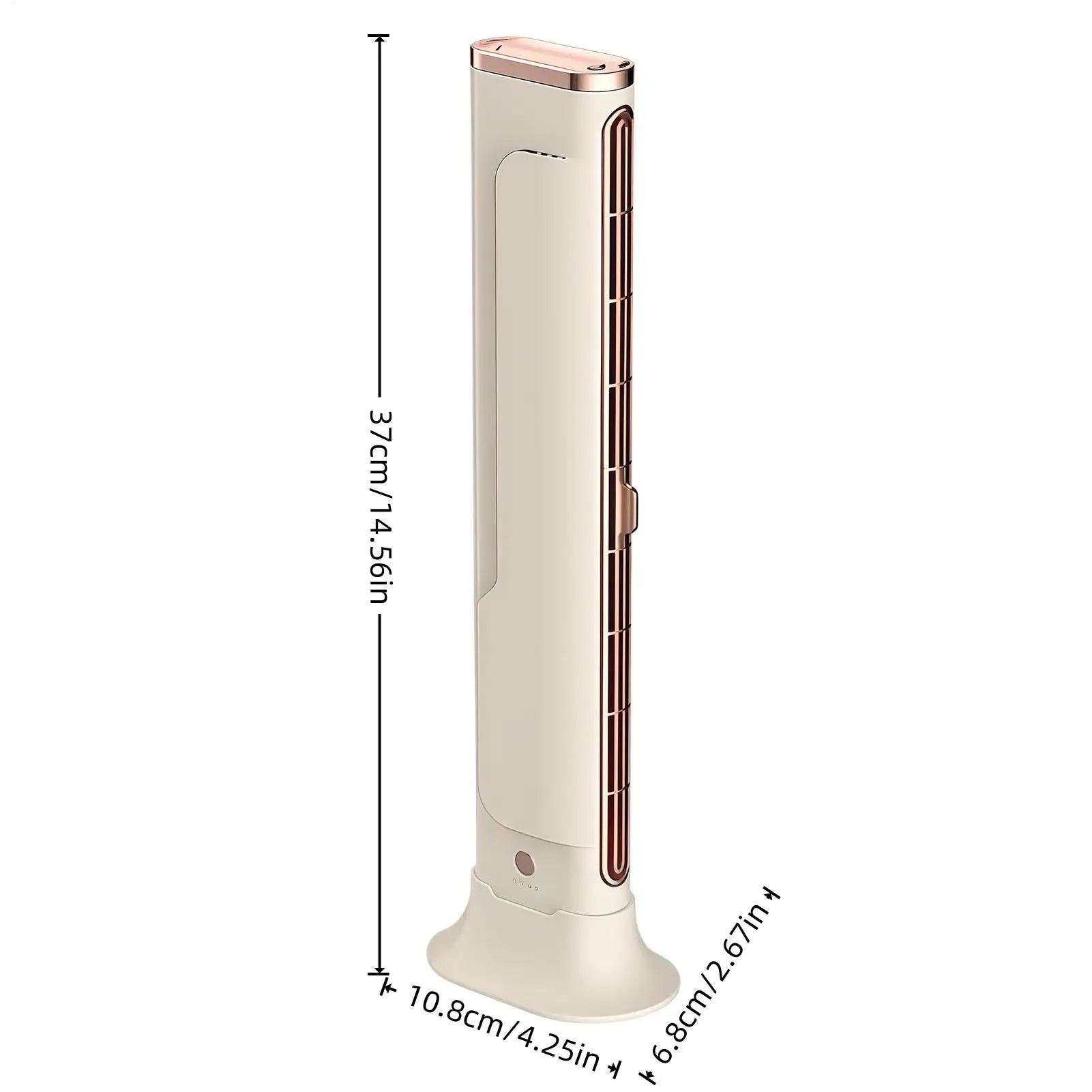 Portable Bladeless Tower Fan Summer USB Rechargeable Small Air Cooler