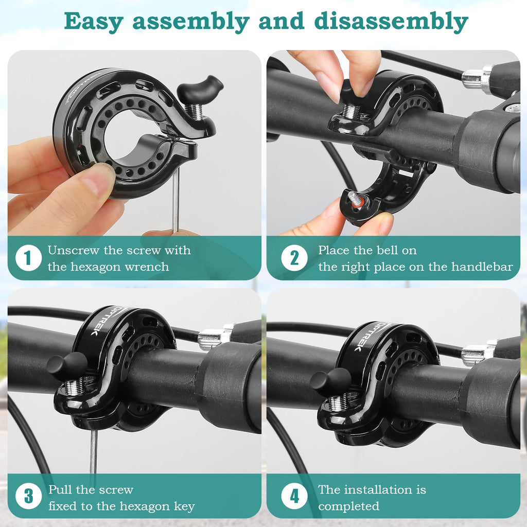 New Upgrade Bicycle Bell 110dB Crisp Sound Bicycle Horn Safety Warning Mini Bell MTB Outdoor Bike Accessory Scooter Bike outdoor Zpaxo