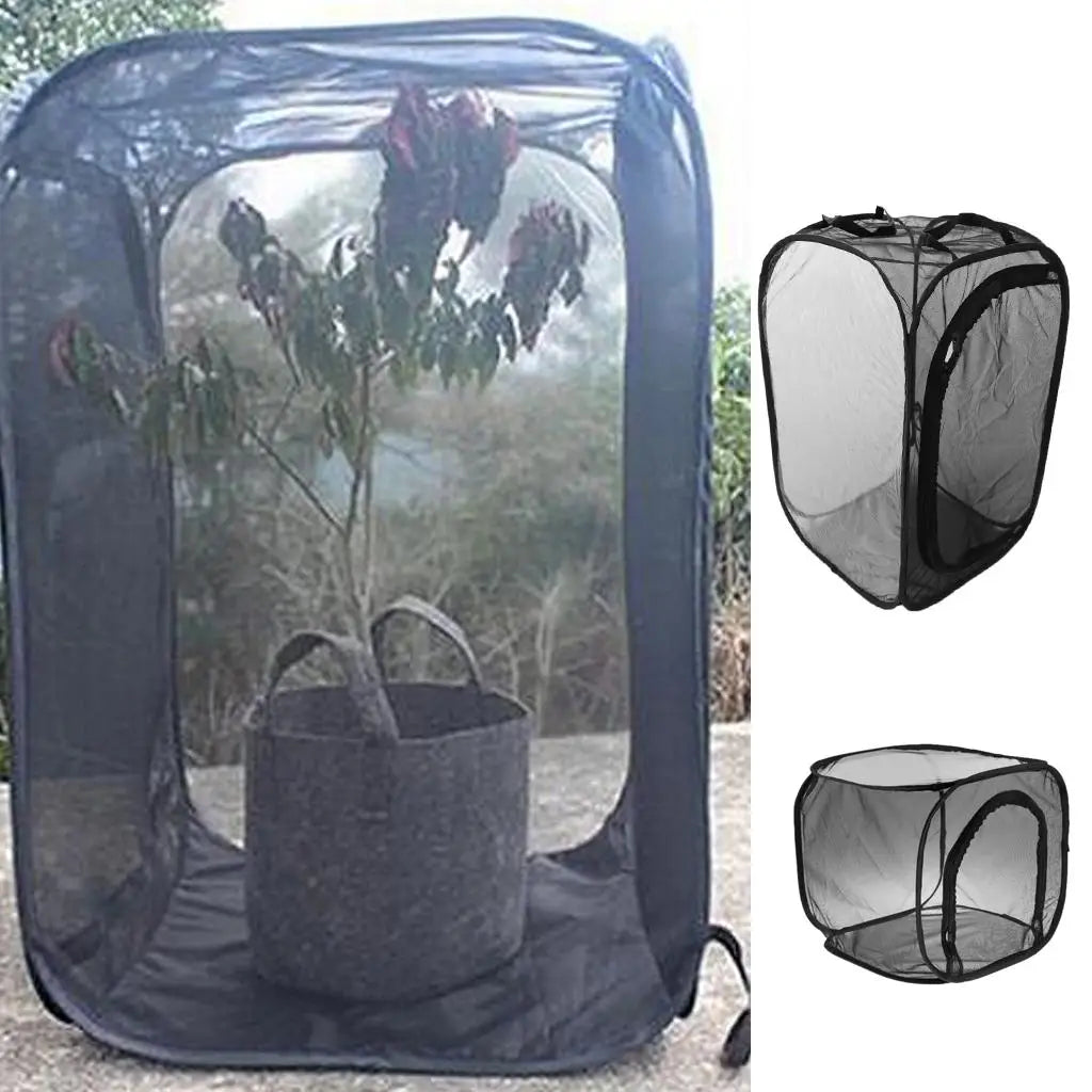 Butterfly Habitat Cage Insect Net Mesh Terrarium Pet Cage Incubator Foldable - Large Zipper Opening for Easy Feed Zpaxo S