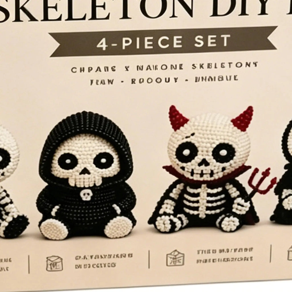 Beaded 3D Skeleton Ornament Halloween Adorable Keepsake Figure Crafts