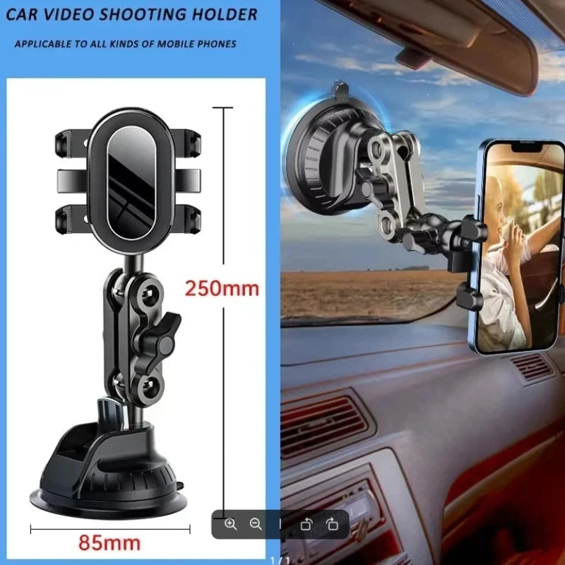 Car Phone Mount Video Recording Universal Magic Arm Suction Holder