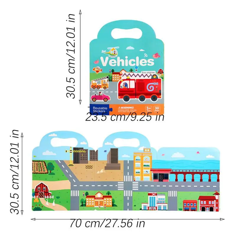 Reusable Sticker Book Preschool Toy Learning Activities Educational Toy Sticker Book For Early Learning Fine Motor Skills Zpaxo