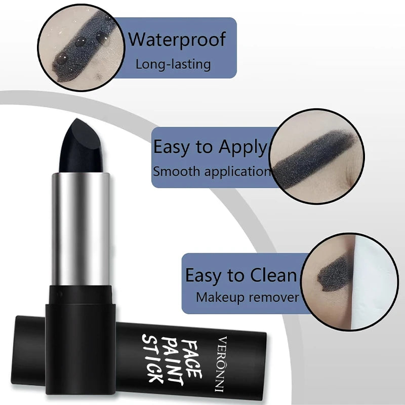 Waterproof 6 Face Body Paint Stick Halloween No Toxic Cream Makeup Zpaxo