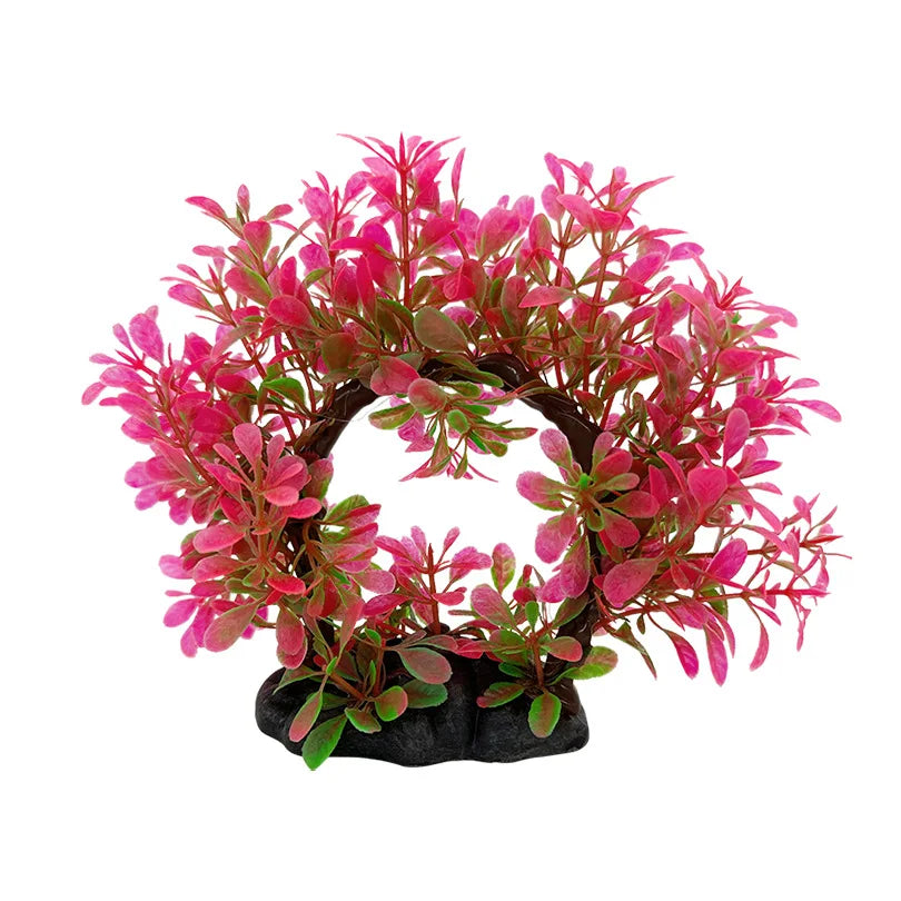 Underwater Wreath Artificial Plastic Aquarium Fish Tank Aquatic Fake