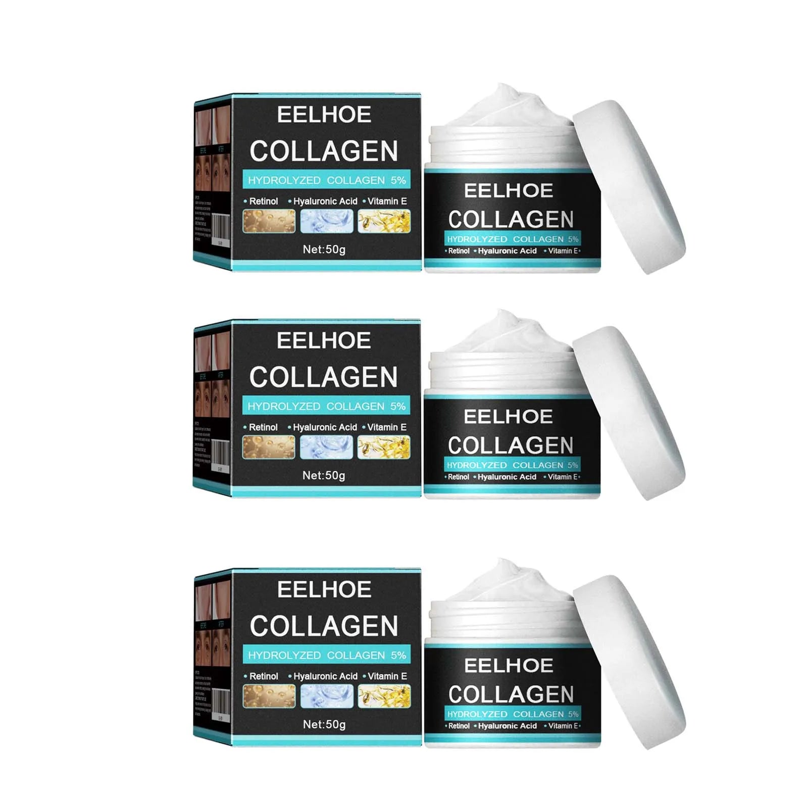 Men's Collagen Anti-Aging Face Cream – Firm, Brighten & Hydrate Men's Face Cream Zpaxo 3 x 60g Boxed