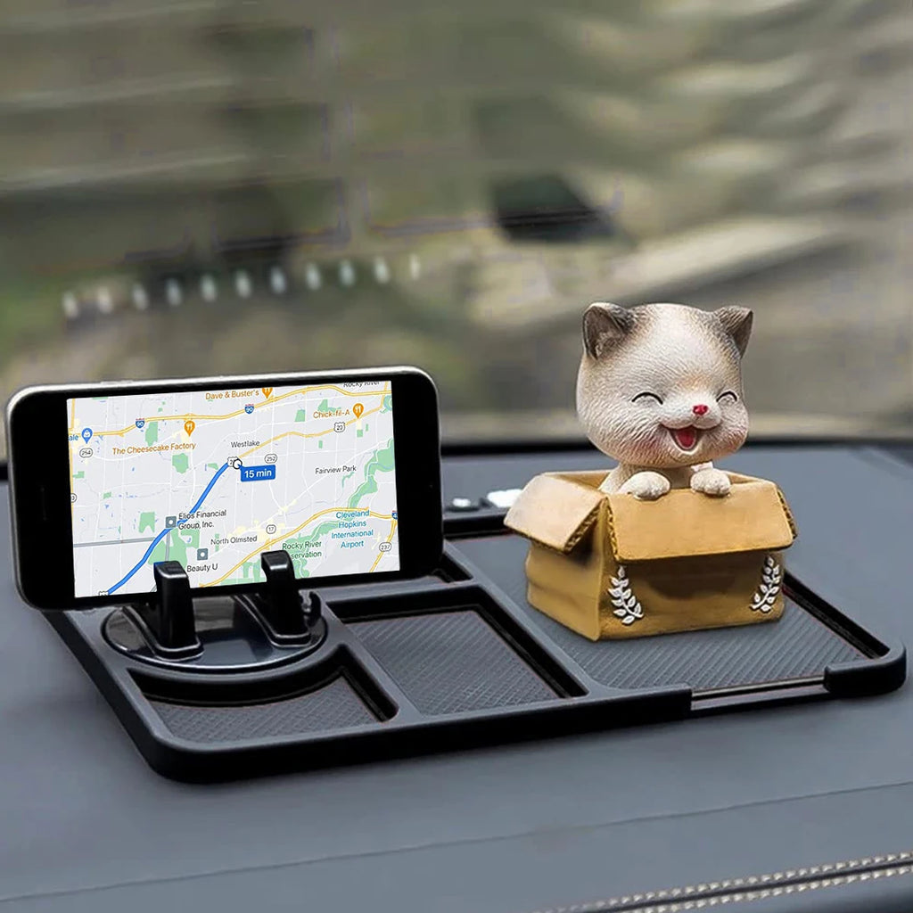 2/1PC Universal Car Dashboard Storage Box Silicone Anti-slip Center Consoles Organizer Tray Car Interior Accessories with Number Zpaxo