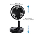 Portable Fan For Room 185-Degree Tilt Oscillating Blower Silent Foldable Rechargeable Standing Fan For Home Outdoor Camping Zpaxo China Mainland Black