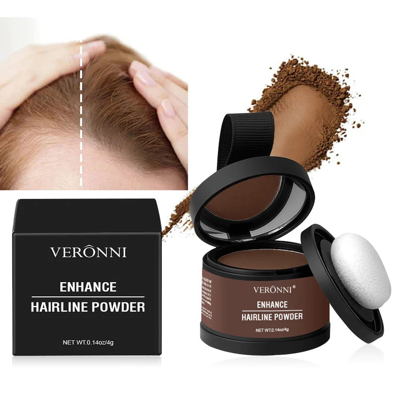 Fluffy Hairline Powder Concealer Temporary Hair Fibers black Hair Root Cover Up Gray Coverage Hairline Shadow Powder Instantly Zpaxo