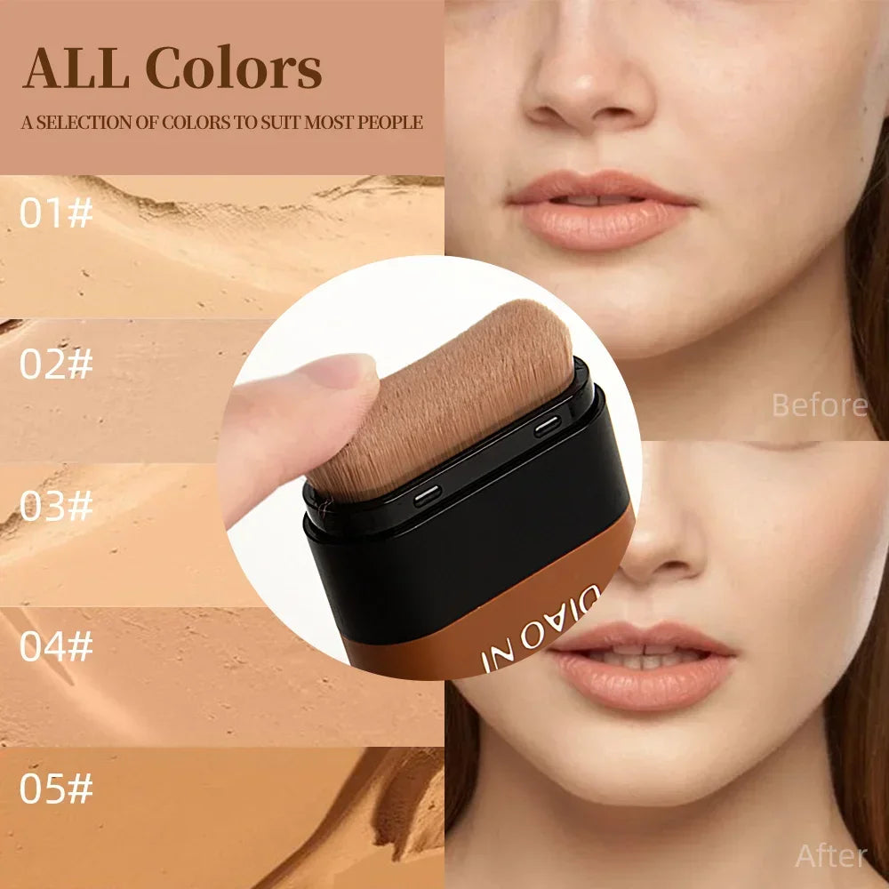 Foundation stick with brush concealer to brighten skin tone and last for a long time without makeup foundation Zpaxo