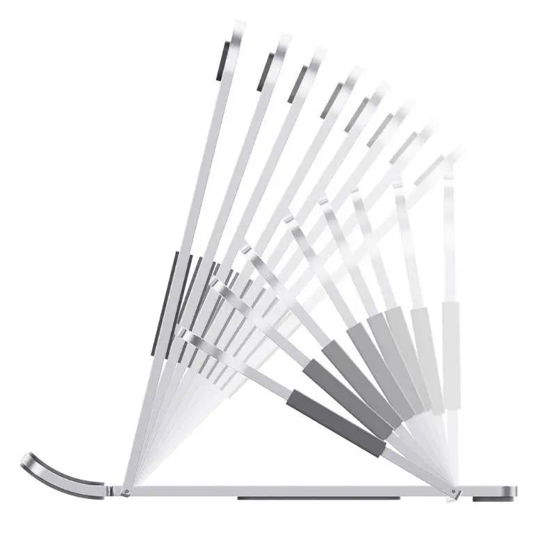 652F Portable Folding Laptop Stand Tablet Riser Cooling Bracket Holder Zpaxo Silver CN
