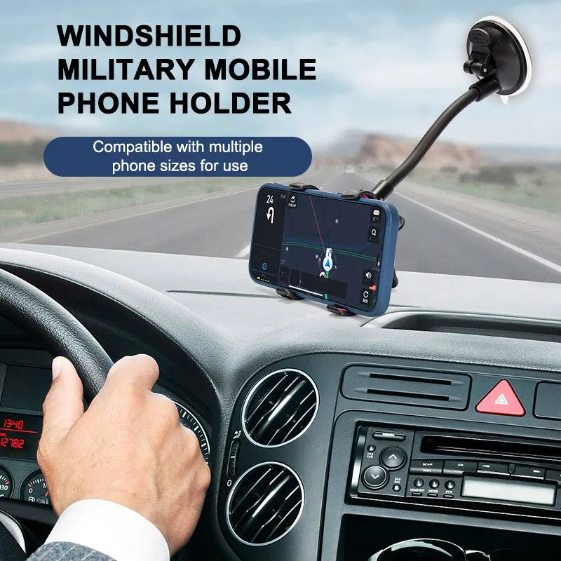 Universal 360° Car Phone Holder – Dashboard & Windshield Mount