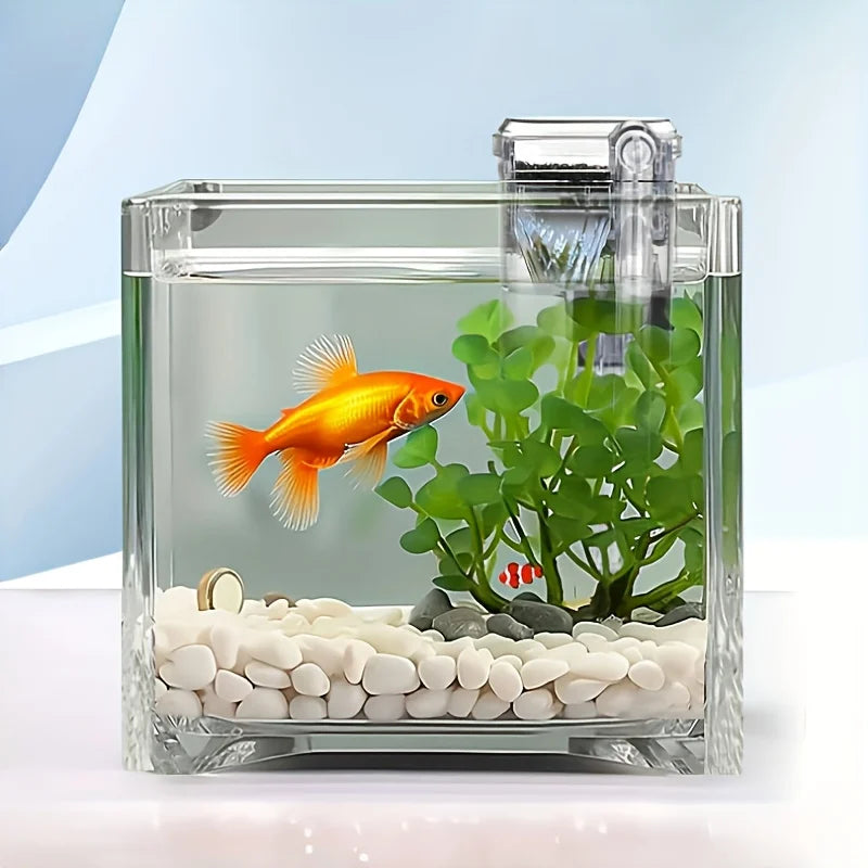 Hang-on-back Aquarium Filter 5V USB Powered Compact Waterfall 2 5W H