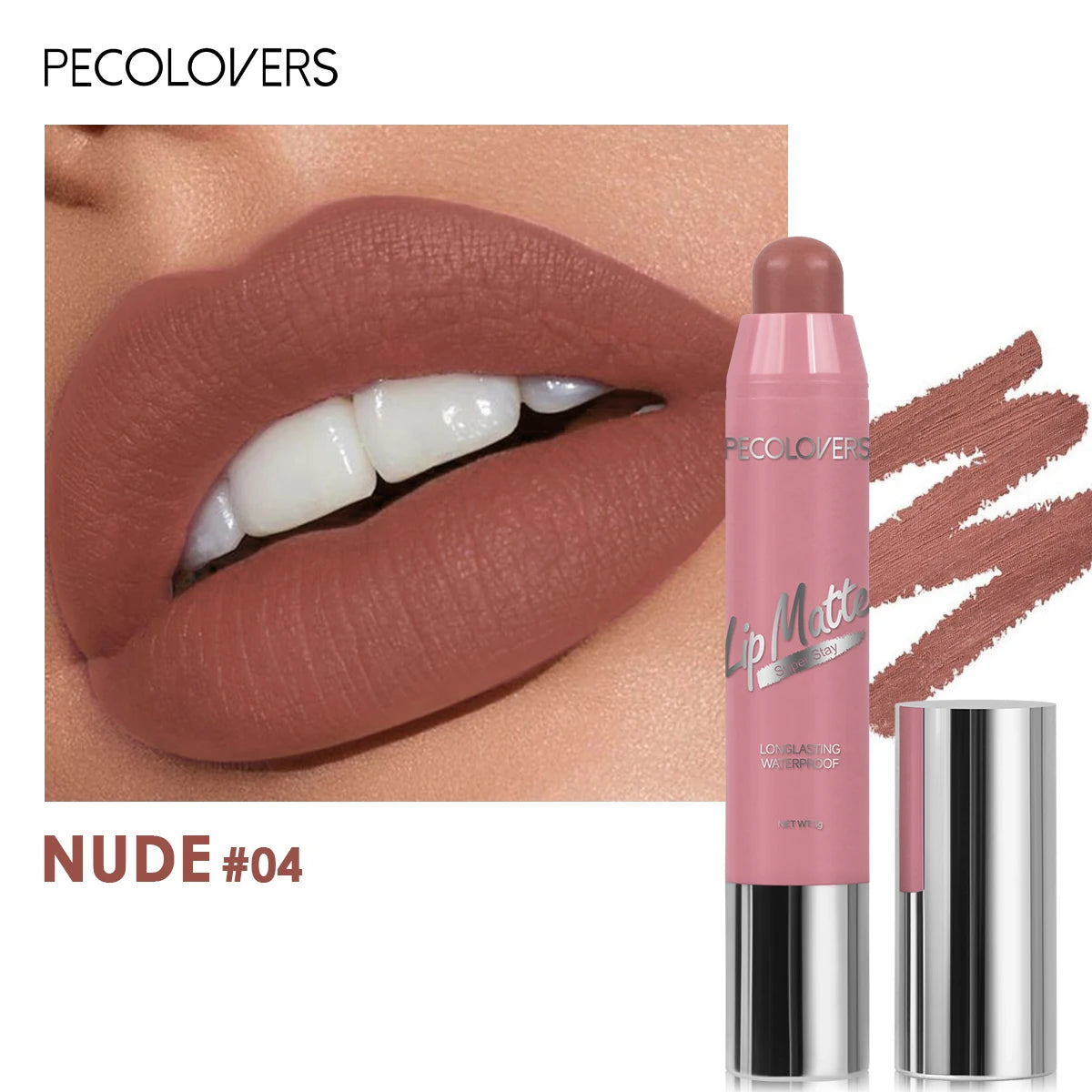 Velvet Matte Lipstick Moisturizing Waterproof Lasting Nude Apricot Lip Tint Non-stick Cup Lip Gloss Lipstick Cosmetics Make Up Zpaxo 04